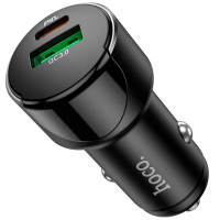 Автомобильное зарядное устройство Hoco 1USB + Type-C Hoco Z42 (PD20W+QC3.0) Black