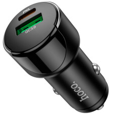 Автомобільне зарядний пристрій Hoco 1USB + Type-C Hoco Z42 (PD20W+QC3.0) Black