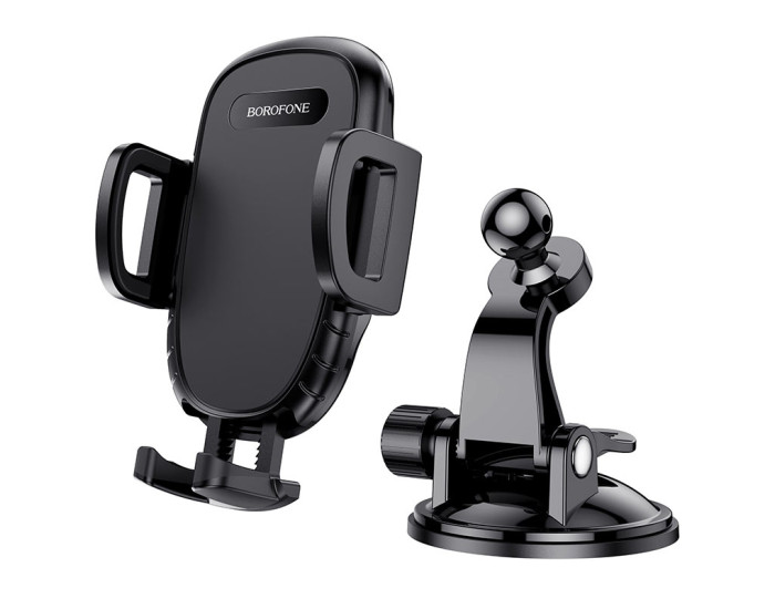 Автодержатель для телефона Borofone (BH37) Route Push Type Suction Cup Black