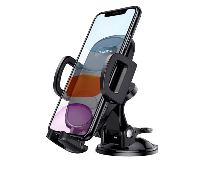 Автодержатель для телефона Borofone (BH37) Route Push Type Suction Cup Black