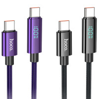 Кабель Hoco U125 Benefit Type-C to Type-C (100W/1.2m) Purple