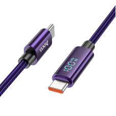 Кабель USB-C Hoco U125 Benefit Type-C to Type-C (100W/1.2m) Purple