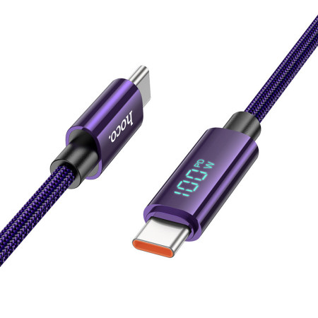 Кабель Hoco U125 Benefit Type-C to Type-C (100W/1.2m) Purple