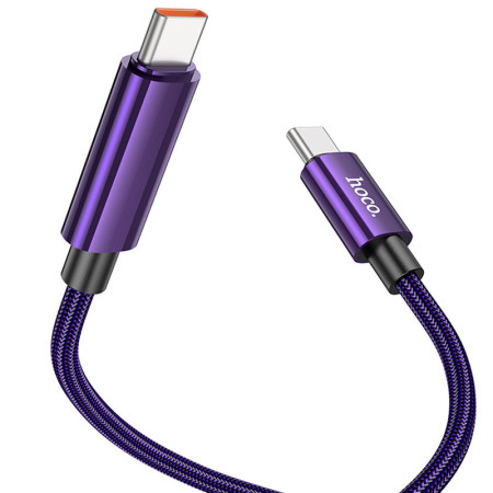 Кабель Hoco U125 Benefit Type-C to Type-C (100W/1.2m) Purple