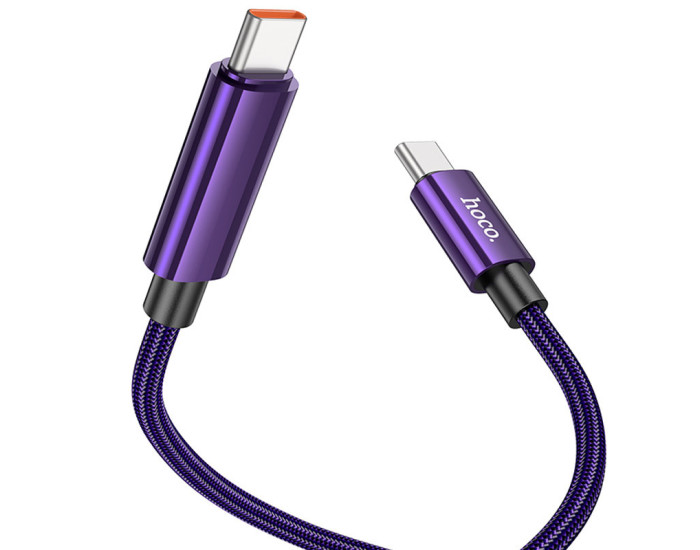Кабель USB-C Hoco U125 Benefit Type-C to Type-C (100W/1.2m) Purple