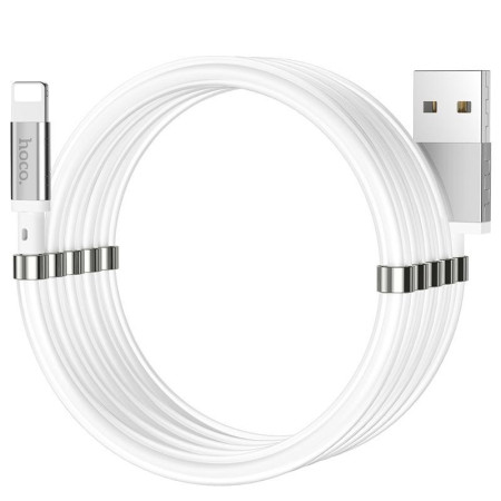 Кабель Hoco U91 Magic Magnetic Lightning (1m) (Белый / White)