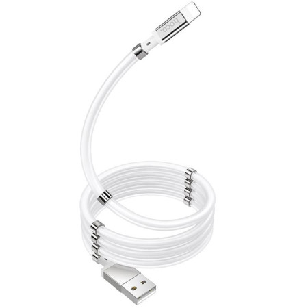 Кабель Hoco U91 Magic Magnetic Lightning (1m) (Белый / White)