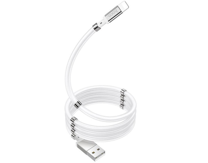 Кабель UBS Hoco U91 Magic Magnetic USB to Lightning (3A/1m) White