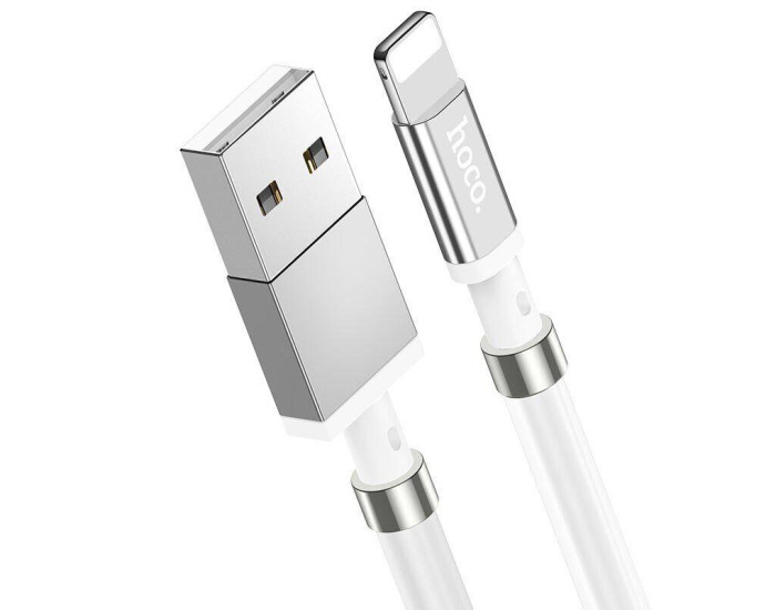 Кабель UBS Hoco U91 Magic Magnetic USB to Lightning (3A/1m) White