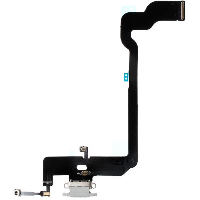 Шлейф для iPhone XS, конектора навушників, конектора зарядки, Білий