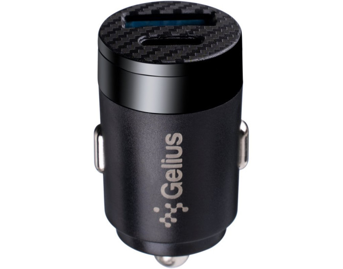 Автомобильное зарядное устройство Gelius Pro Inch Twix (GP-CC010 USB+Type-C QC/PD)(30 Watt) Black
