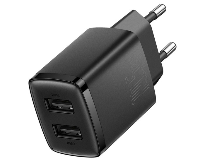 Мережеве зарядний пристрій Baseus Compact Charger 10.5W (CCXJ01) (Чорний  Black)