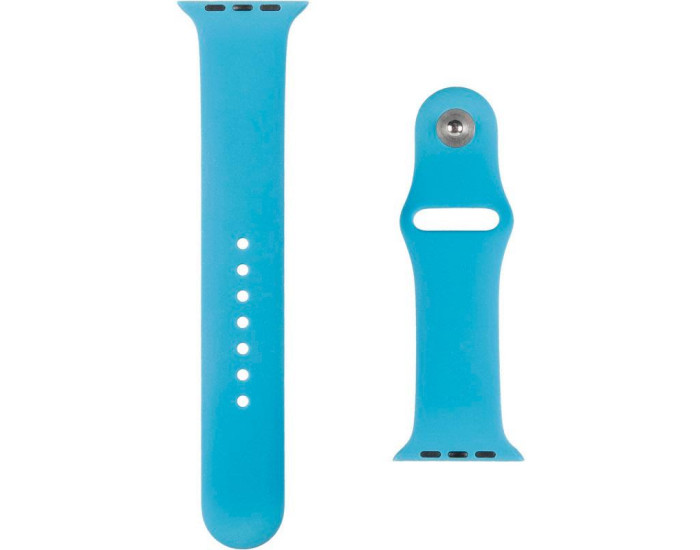 Силиконовый ремешок для Apple Watch Series 38/40 mm (Голубой / Blue)