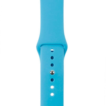 Силиконовый ремешок для Apple Watch Series 38/40 mm (Голубой / Blue) (Класс B)