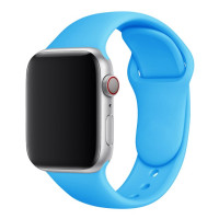 Силиконовый ремешок для Apple Watch Series 38/40 mm (Голубой / Blue) (Класс B)