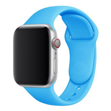 Силиконовый ремешок для Apple Watch Series 38/40 mm (Голубой / Blue) (Класс B)