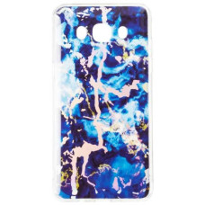 Чехол-силикон Baseus Mramor Shine Samsung A750 A7 - 2018 Light Blue