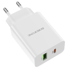 Мережеве зарядний пристрій Borofone BA56A Lavida (PD20W/QC3.0 /2USB) white