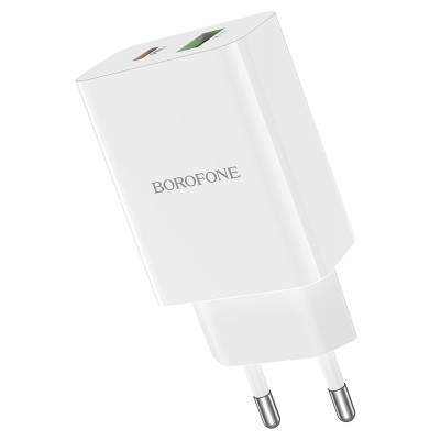 Мережеве зарядний пристрій Borofone BA56A Lavida (PD20W/QC3.0 /2USB) white