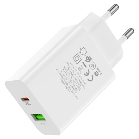 Сетевое зарядное устройство Borofone BA56A Lavida (PD20W/QC3.0 /2USB) white