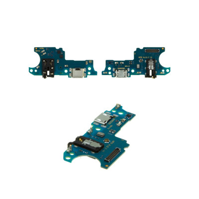 Шлейф для Samsung A035F, Galaxy A03, мікрофона, конектора навушників, конектора зарядки, з компонентами, оригінал