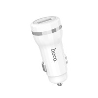 Автомобільне зарядний пристрій Hoco Z27A (1USB/3A/QC3.0/18W) White