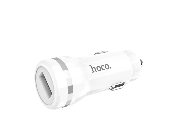 Автомобильное зарядное устройство Hoco Z27A (1USB/3A/QC3.0/18W) White