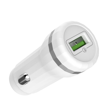 Автомобильное зарядное устройство Hoco Z27A (1USB/3A/QC3.0/18W) White