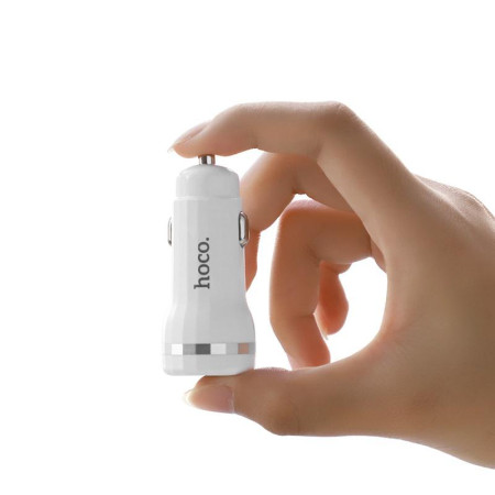 Автомобильное зарядное устройство Hoco Z27A (1USB/3A/QC3.0/18W) White