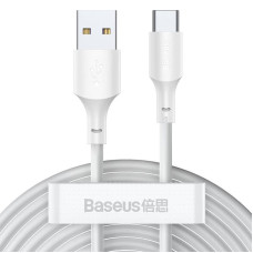Кабель USB Baseus Simple Wisdom Data Cable Kit Type-C (2PCS/Set) (TZCATZJ-02) (1.5m) (Білий / White)