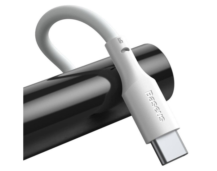 Кабель USB Baseus Simple Wisdom Data Cable Kit USB to Type-C (2PCS/Set/1.5m) White (TZCATZJ-02) 