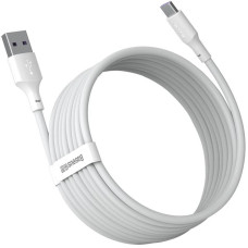 Кабель USB Baseus Simple Wisdom Data Cable Kit USB to Type-C (2PCS/Set/1.5m) White (TZCATZJ-02) 