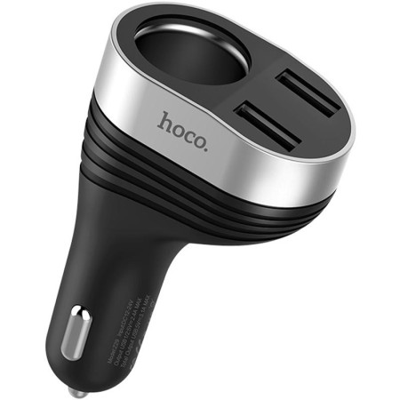 Автомобильное зарядное устройство Hoco Z29 Regal C-Lighter C-Charger (2USB/Car Socket/3.1A/LCD) Black