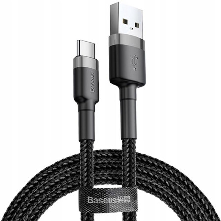 Кабель USB Baseus Cafule Type-C (CATKLF-CG1) (3m) (черный \ Black)