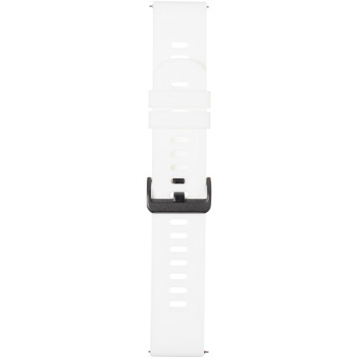 Ремешок силиконовый Xiaomi Amazfit GTR 42mm /GTS/BIP/BIP lite 22mm  (Белый / White)