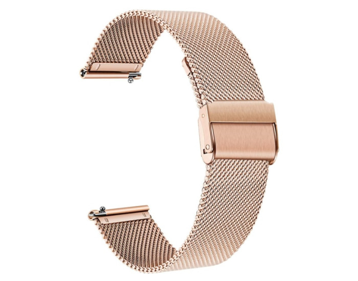 Ремінець металевий Xiaomi Amazfit/ Samsung Milanese Loop 22mm (Золотий / Rose Gold)