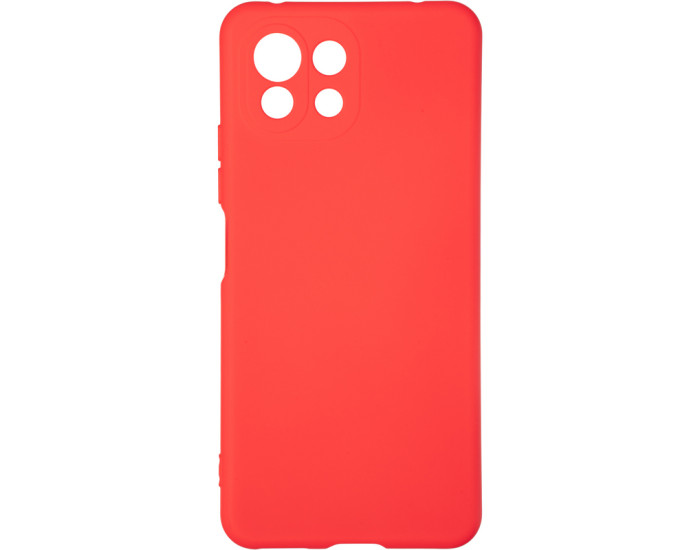 Чехол-силикон оригинал Full Soft Matte Xiaomi Mi11 Lite Red