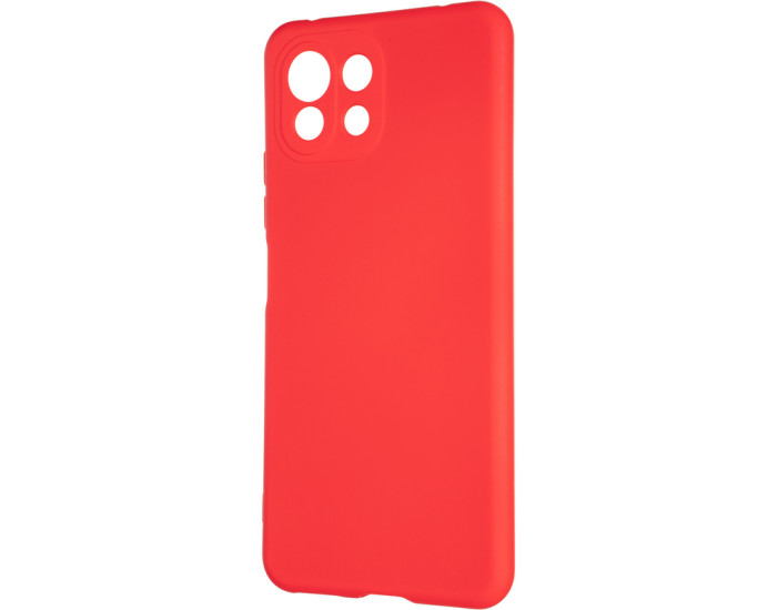 Чехол-силикон оригинал Full Soft Matte Xiaomi Mi11 Lite Red