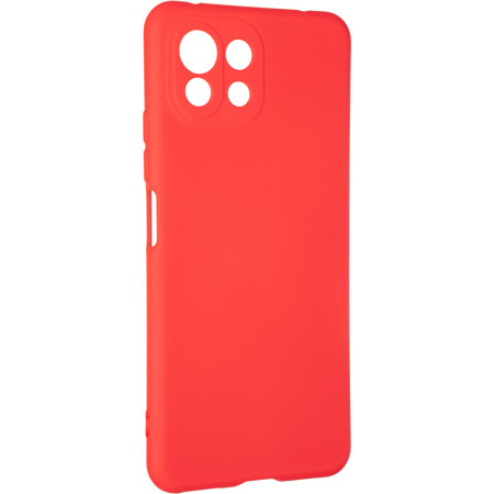 Чехол-силикон оригинал Full Soft Matte Xiaomi Mi11 Lite Red (Класс B)