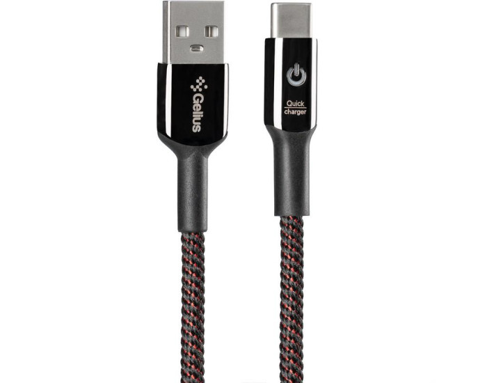 Кабель USB Gelius Pro Smart USB to Type-C (1m) Black (GP-U08c)