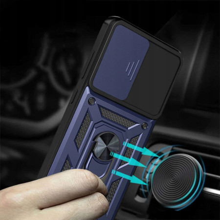 Чехол-Ударопрочный Camshield Serge Ring Xiaomi Note 12 4G (Синий/Blue)