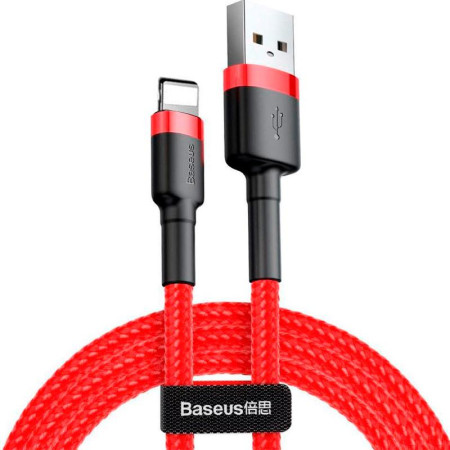 Кабель USB Baseus Cafule Lightning (1m) (CALKLF-B09) (Красный /Red) (Класс А)