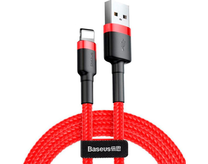 Кабель USB Baseus Cafule USB to Lightning (1m) Красный (CALKLF-B09)