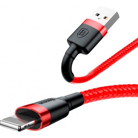 Кабель USB Baseus Cafule Lightning (1m) (CALKLF-B09) (Красный /Red) (Класс А)