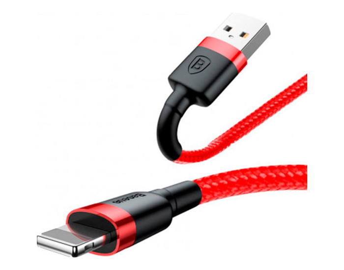 Кабель USB Baseus Cafule USB to Lightning (1m) Красный (CALKLF-B09)
