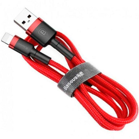 Кабель USB Baseus Cafule Lightning (1m) (CALKLF-B09) (Красный /Red) (Класс А)