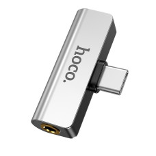 Переходник Hoco LS26 Type-C to AUX (3,5mm) стальной