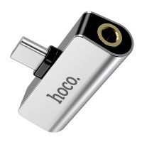 Переходник Hoco LS26 Type-C to AUX (3,5mm) Стальной