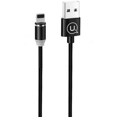 Кабель USB Usams US-SJ292 Magnetic U-Sure Series Lightning (1m) (черный \ Black)
