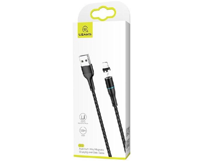 Кабель USB Usams US-SJ292 Magnetic U-Sure Series USB to Lightning (1m) черный